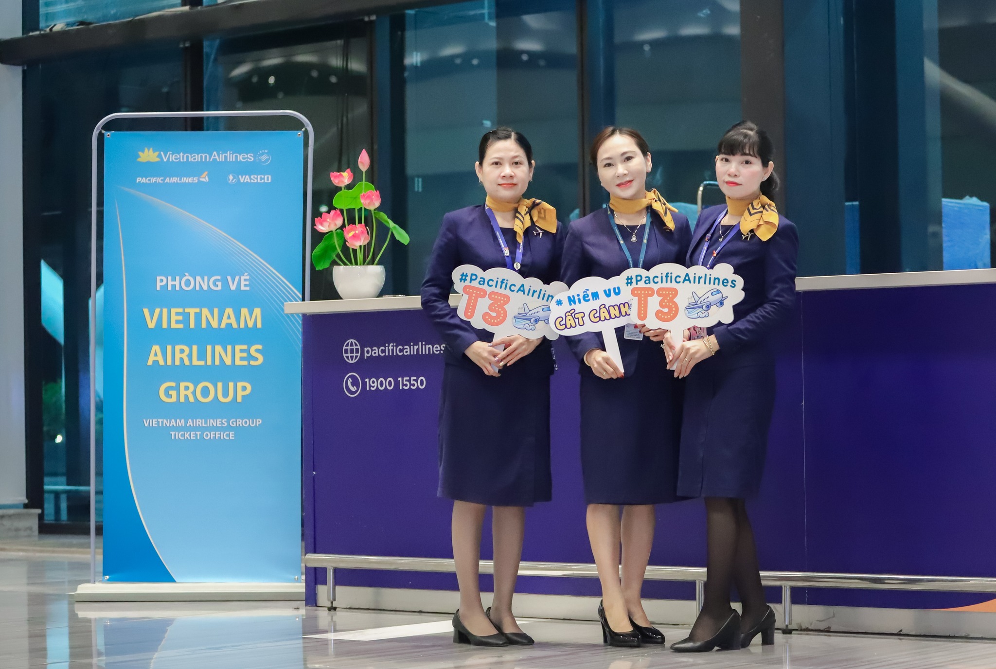 Khai trương khai thác tại Ga T3 – Pacific Airlines & VASCO