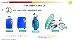 Mua thêm hành lý trước giờ bay