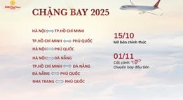 Các chặng bay giai đoạn đầu 2025