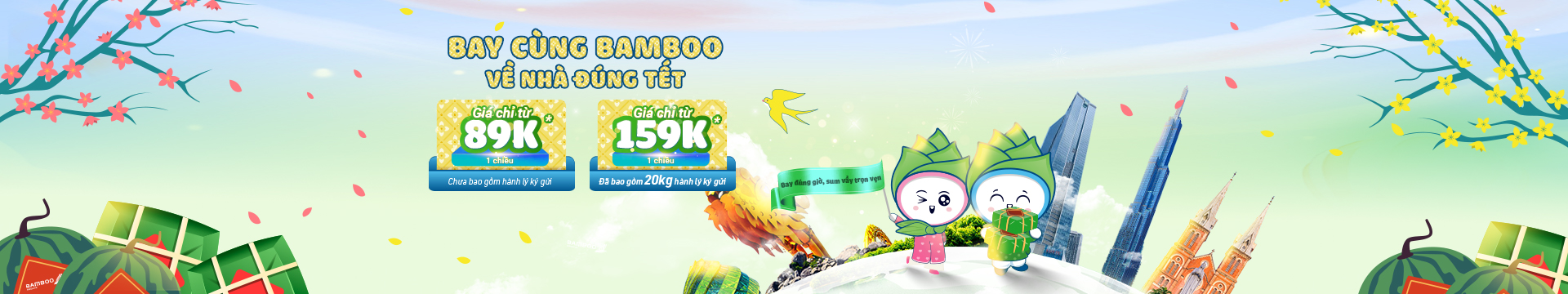 Bamboo Airways - Bay cùng Bamboo, về nhà đúng Tết - Ưu đãi Tết 2025