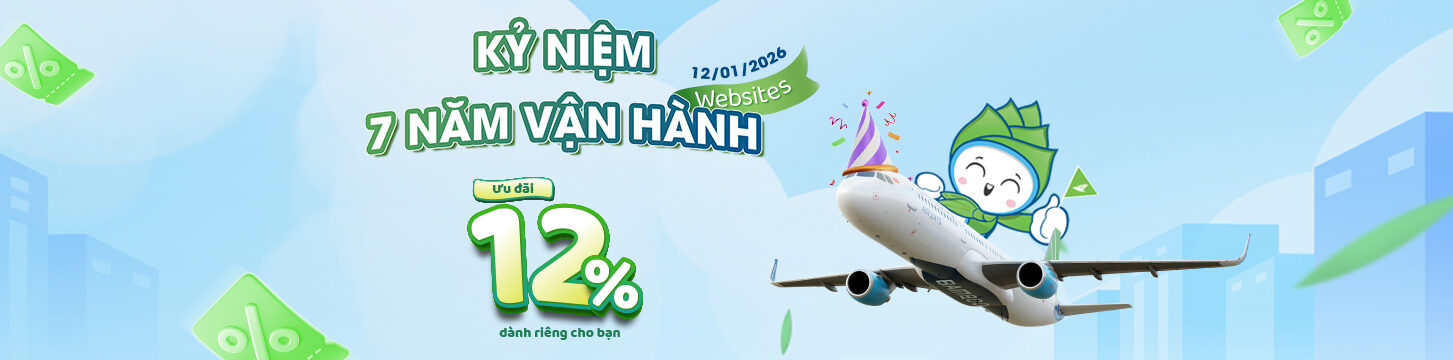 Ưu đãi Bamboo Airways – Giảm đến 12%