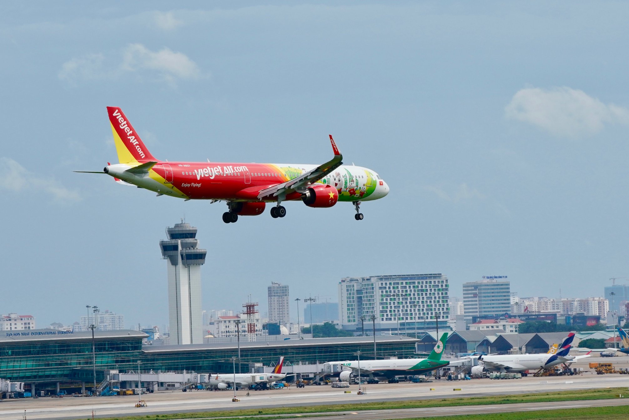 Máy bay Vietjet thực hiện chuyến bay quốc tế
