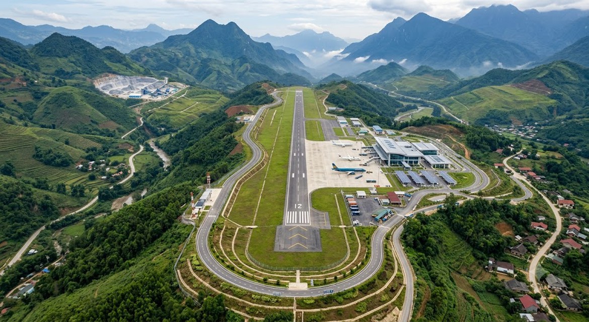 Khu vực được nghiên cứu trong quy hoạch sân bay Lai Châu