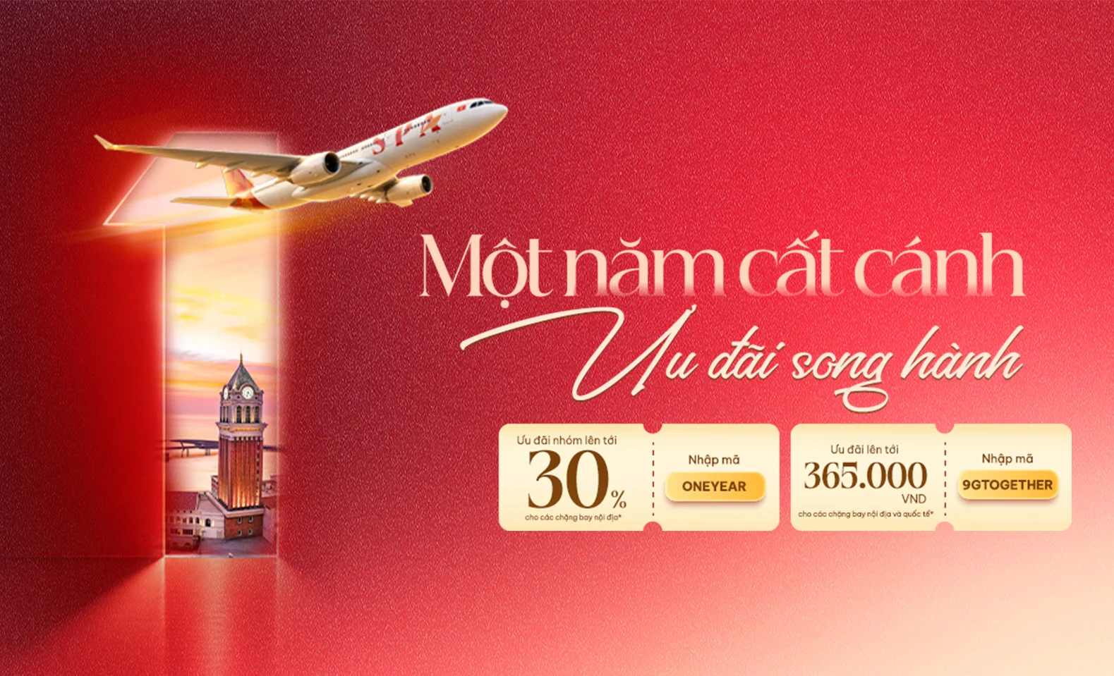 Sun PhuQuoc Airways mừng một năm cất cánh, ưu đãi vé nội địa với mã ONEYEAR