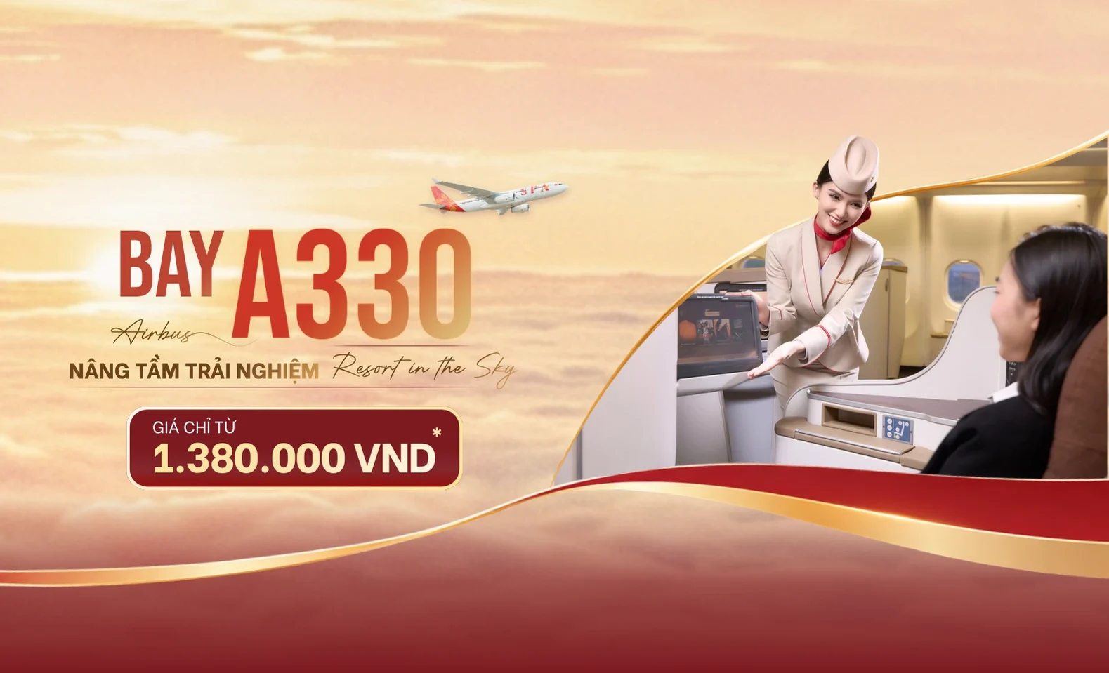 Ưu đãi bay Airbus A330 của Sun PhuQuoc Airways, giá vé từ 1.380.000 VNĐ